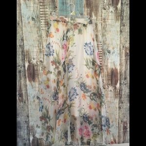 Long Floral Skirt